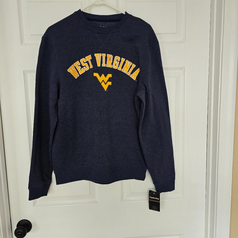 West‎ Virginia Mountaineers Men's Captivating Pullover Sweatshirt Blue Sz S NWT